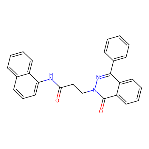 N-(naphthalen-1-yl)-3-(1-oxo-4-phenylphthalazin-2(1H)-yl)propanamide structure