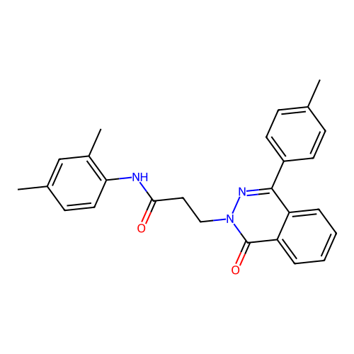 N-(2,4-dimethylphenyl)-3-(1-oxo-4-(p-tolyl)phthalazin-2(1H)-yl)propanamide structure