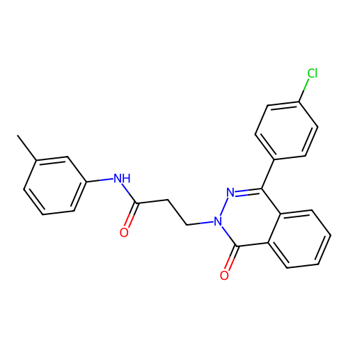 3-[4-(4-chlorophenyl)-1-oxophthalazin-2(1H)-yl]-N-(3-methylphenyl)propanamide structure