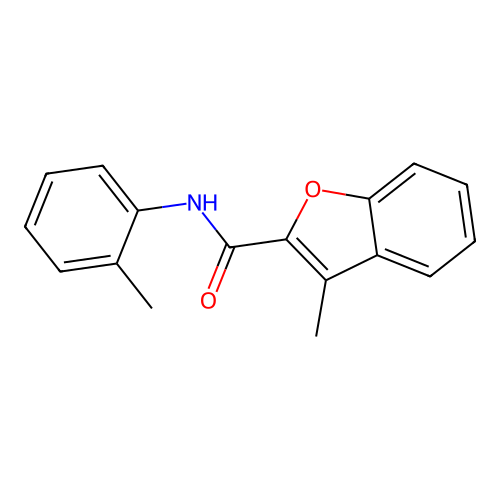 3-methyl-N-(2-methylphenyl)-1-benzofuran-2-carboxamide structure