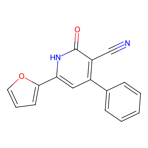 6-(Furan-2-yl)-2-oxo-4-phenyl-1,2-dihydropyridine-3-carbonitrile structure