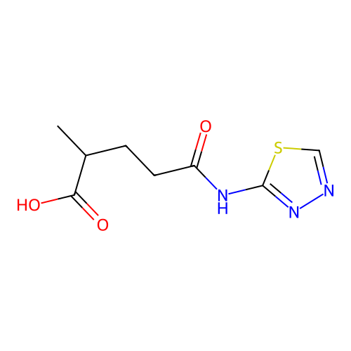2-Methyl-4-([1,3,4]thiadiazol-2-ylcarbamoyl)-butyric acid structure