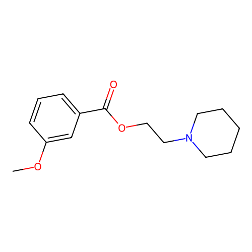 2-(Piperidin-1-yl)ethyl 3-methoxybenzoate structure