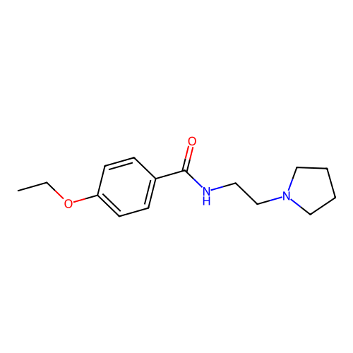 4-ethoxy-N-(2-pyrrolidin-1-ylethyl)benzamide structure