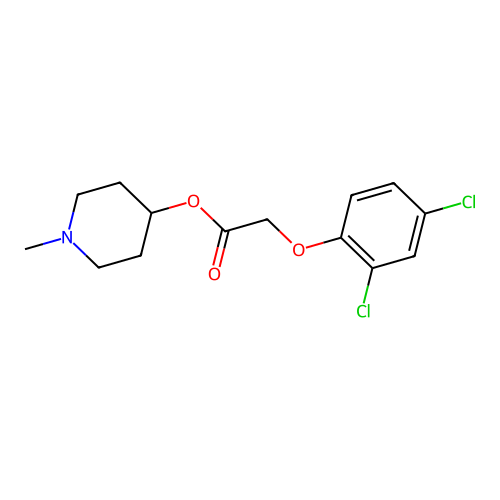 1-Methylpiperidin-4-yl (2,4-dichlorophenoxy)acetate structure