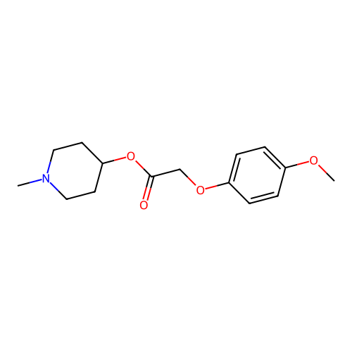 1-Methylpiperidin-4-yl (4-methoxyphenoxy)acetate structure