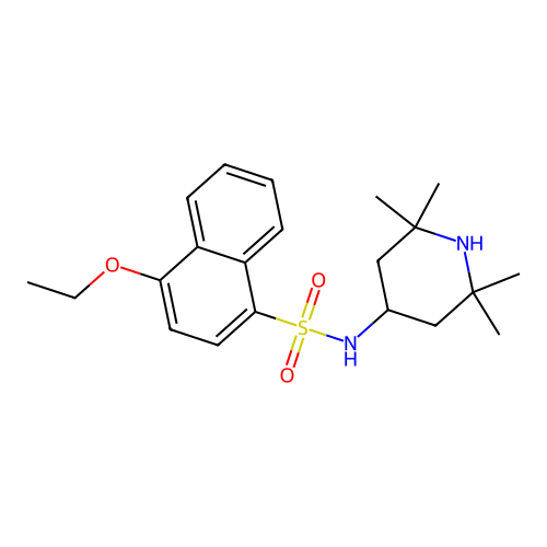 4-ethoxy-N-(2,2,6,6-tetramethylpiperidin-4-yl)naphthalene-1-sulfonamide structure