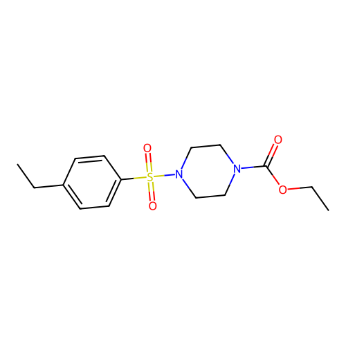 Ethyl 4-[(4-ethylphenyl)sulfonyl]piperazinecarboxylate structure