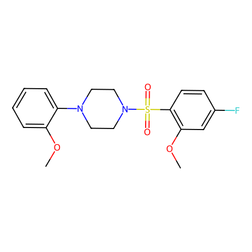 1-(4-Fluoro-2-methoxybenzenesulfonyl)-4-(2-methoxyphenyl)piperazine structure