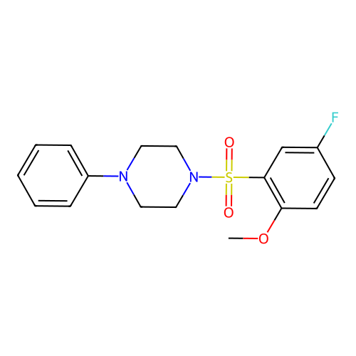1-(5-Fluoro-2-methoxyphenyl)sulfonyl-4-phenylpiperazine structure
