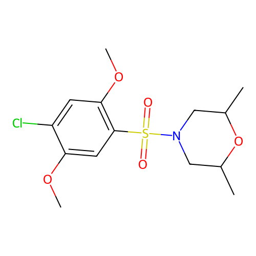 4-(4-Chloro-2,5-dimethoxybenzenesulfonyl)-2,6-dimethylmorpholine structure
