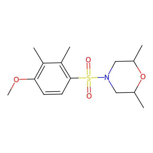 4-(4-Methoxy-2,3-dimethylbenzenesulfonyl)-2,6-dimethylmorpholine structure