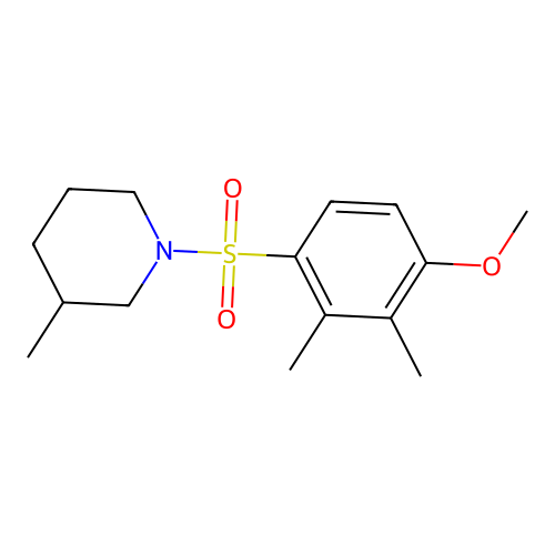1-(4-Methoxy-2,3-dimethylbenzenesulfonyl)-3-methylpiperidine structure