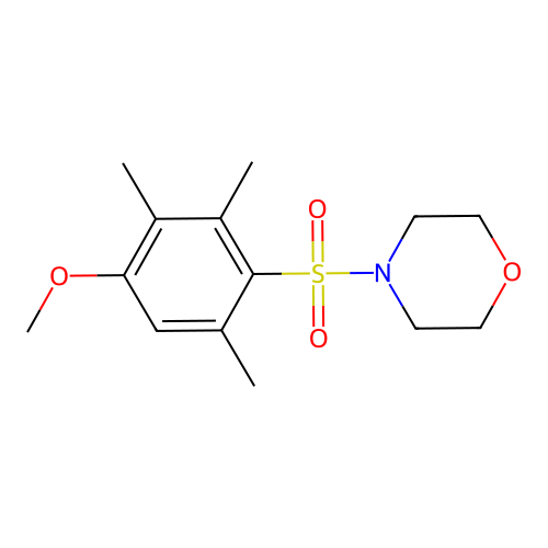 Methyl 2,3,5-trimethyl-4-(4-morpholinylsulfonyl)phenyl ether structure