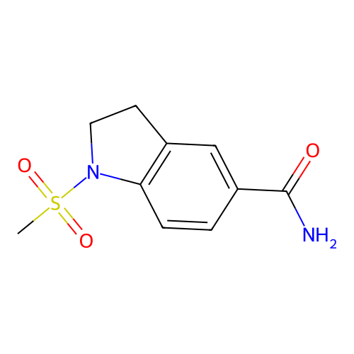1-(Methylsulfonyl)indoline-5-carboxamide structure