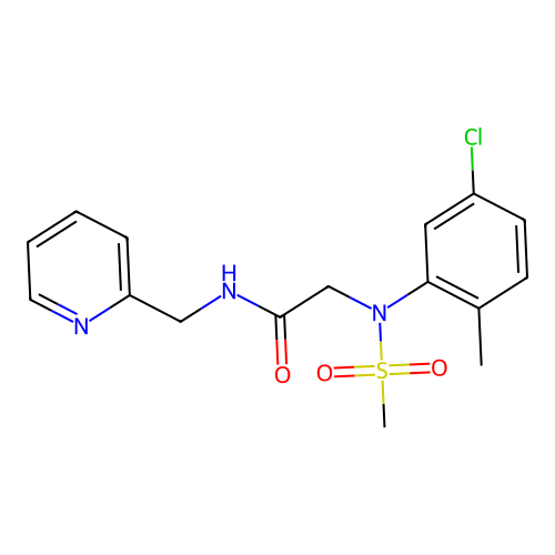 2-(5-chloro-2-methyl-N-methylsulfonylanilino)-N-(pyridin-2-ylmethyl)acetamide structure