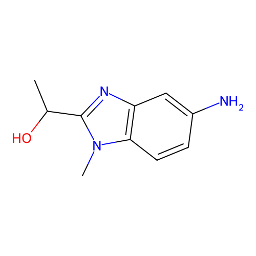 1-(5-amino-1-methyl-1H-benzimidazol-2-yl)ethanol structure