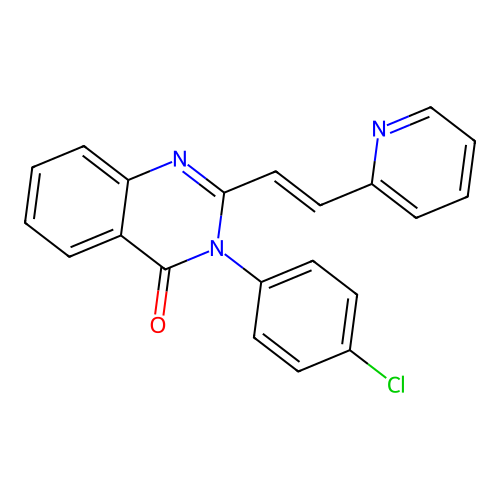 3-(4-chlorophenyl)-2-[(E)-2-pyridin-2-ylethenyl]quinazolin-4-one structure