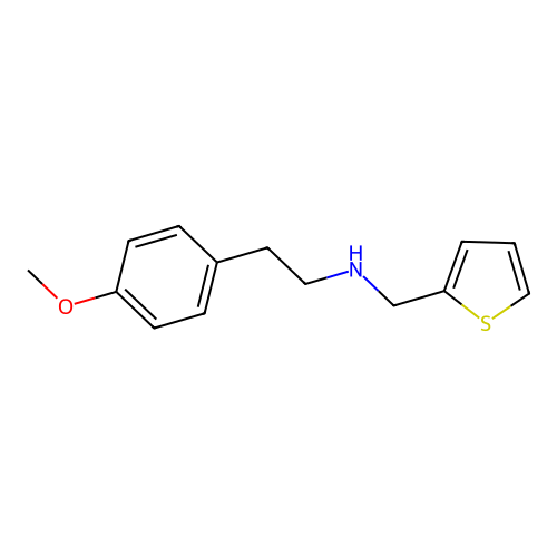 2-(4-methoxyphenyl)-N-(thiophen-2-ylmethyl)ethanamine structure