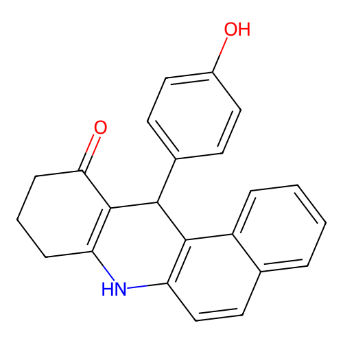 12-(4-Hydroxyphenyl)-8,9,10,12-tetrahydrobenzo[a]acridin-11(7H)-one structure
