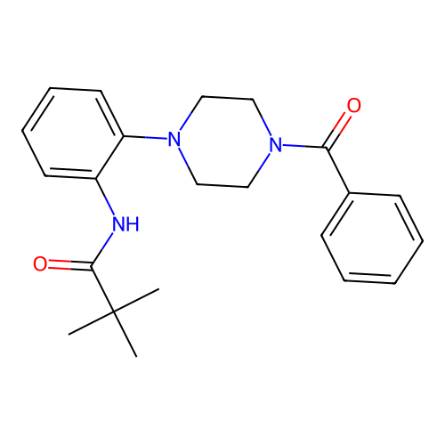 N-[2-(4-benzoylpiperazin-1-yl)phenyl]-2,2-dimethylpropanamide structure