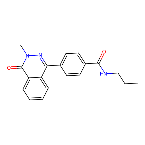 4-(3-methyl-4-oxophthalazin-1-yl)-N-propylbenzamide structure