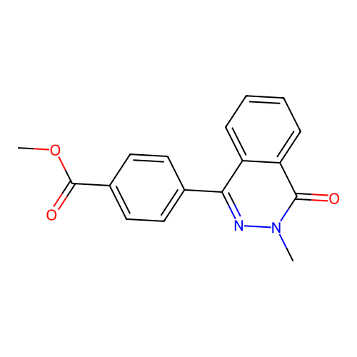 Methyl 4-(3-methyl-4-oxo-3,4-dihydrophthalazin-1-yl)benzoate structure