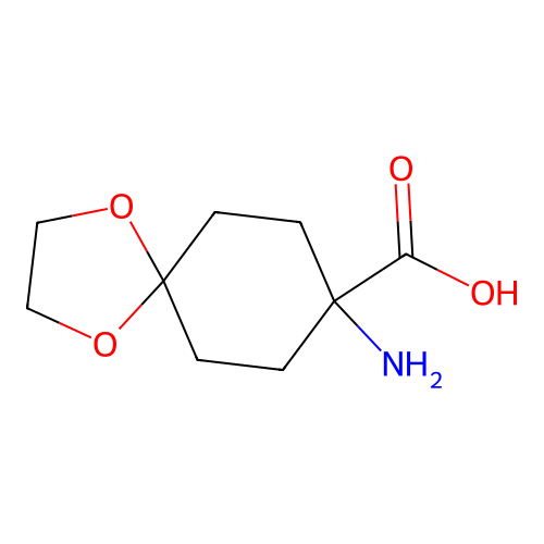 1-Amino-4-oxocyclohexanecarboxylic acid ethylene ketal structure