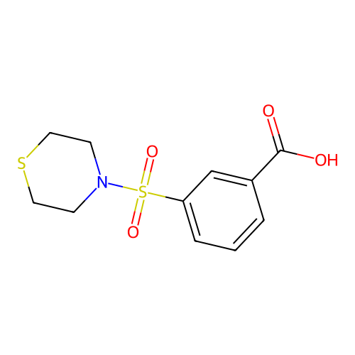 3-(Thiomorpholinosulfonyl)benzoic acid structure
