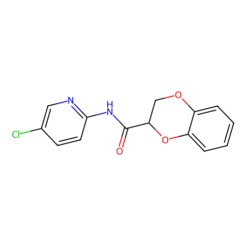 N-(5-chloropyridin-2-yl)-2,3-dihydro-1,4-benzodioxine-3-carboxamide structure