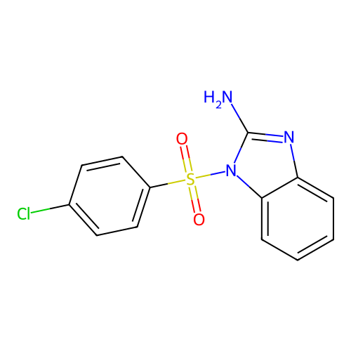 1-((4-Chlorophenyl)sulfonyl)-1H-benzimidazol-2-amine structure