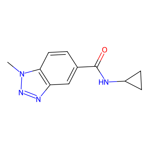 N-Cyclopropyl-1-methyl-1H-benzo[d][1,2,3]triazole-5-carboxamide structure
