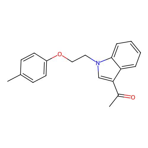 1-[1-[2-(4-Methylphenoxy)ethyl]-1H-indol-3-yl]ethanone structure
