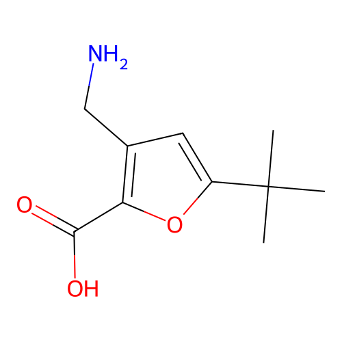 3-(Aminomethyl)-5-tert-butylfuran-2-carboxylic acid structure