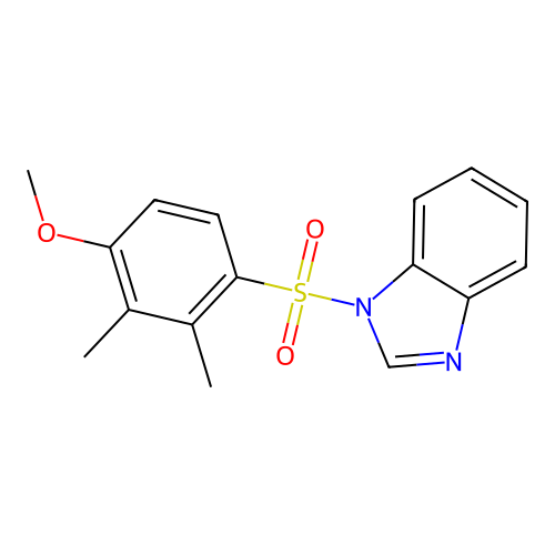 1-(4-Methoxy-2,3-dimethylphenyl)sulfonylbenzimidazole structure