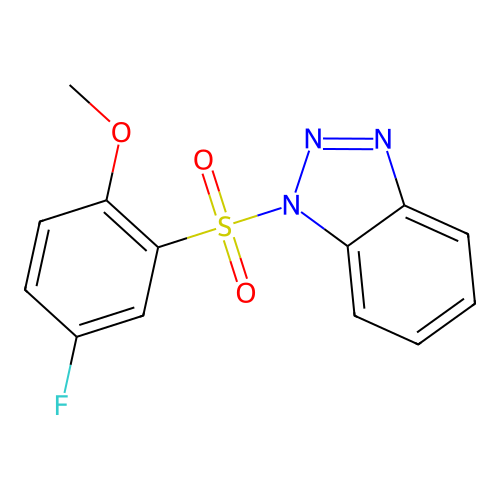 1-(5-Fluoro-2-methoxyphenyl)sulfonylbenzotriazole structure