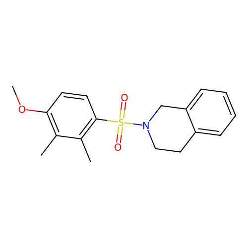 2-[(4-Methoxy-2,3-dimethylphenyl)sulfonyl]-1,2,3,4-tetrahydroisoquinoline structure