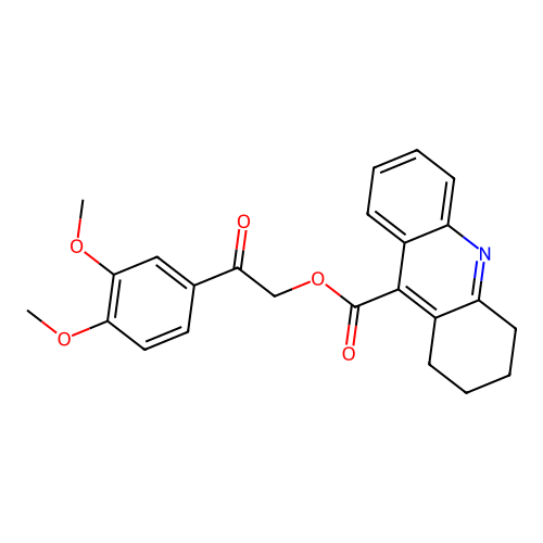 2-(3,4-Dimethoxyphenyl)-2-oxoethyl 1,2,3,4-tetrahydroacridine-9-carboxylate structure