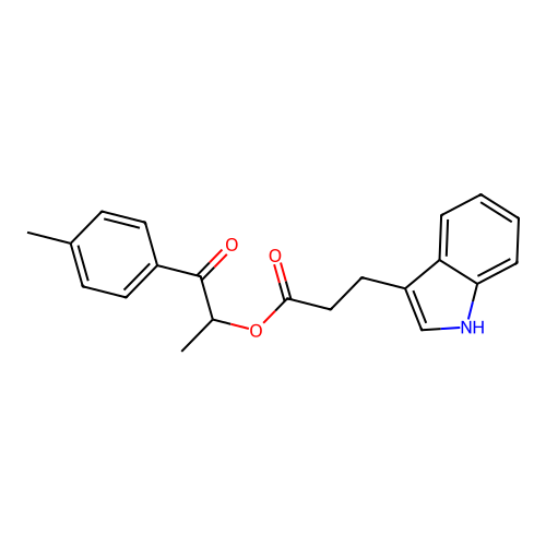 1-oxo-1-(p-tolyl)propan-2-yl 3-(1H-indol-3-yl)propanoate structure
