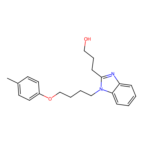 3-{1-[4-(4-Methylphenoxy)butyl]benzimidazol-2-yl}propan-1-ol structure
