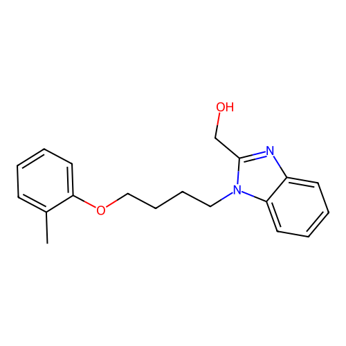 (1-(4-(o-tolyloxy)butyl)-1H-benzo[d]imidazol-2-yl)methanol structure