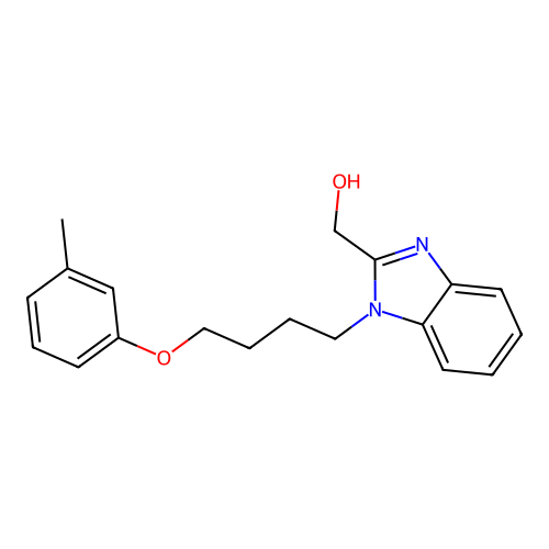 [1-(4-m-Tolyloxy-butyl)-1H-benzoimidazol-2-yl]-methanol structure