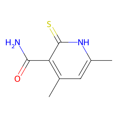 2-Mercapto-4,6-dimethylnicotinamide structure