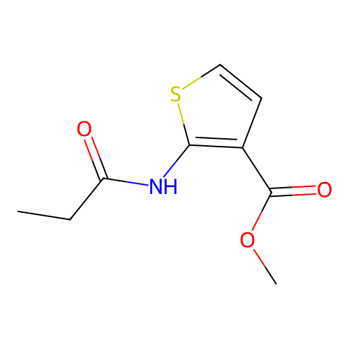 Methyl 2-(propanoylamino)thiophene-3-carboxylate structure
