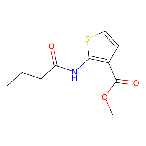 Methyl 2-butyramidothiophene-3-carboxylate structure