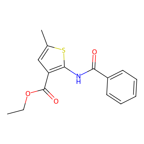 Ethyl 2-benzamido-5-methylthiophene-3-carboxylate structure