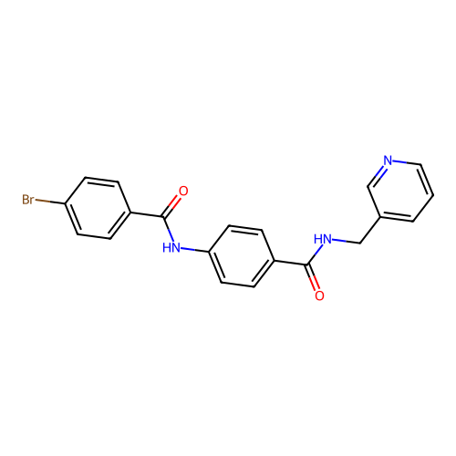 4-Bromo-N-(4-((pyridin-3-ylmethyl)carbamoyl)phenyl)benzamide structure