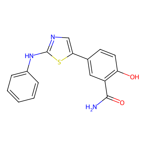 5-(2-Anilinothiazol-5-yl)-2-hydroxy-benzamide structure
