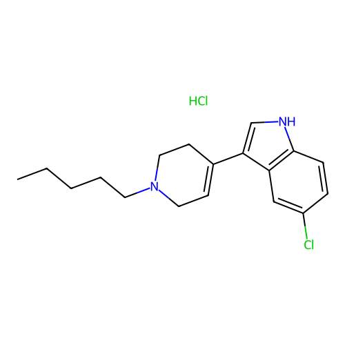 5-Chloro-3-(1-pentyl-1,2,3,6-tetrahydro-4-pyridinyl)-1H-indole hydrochloride structure