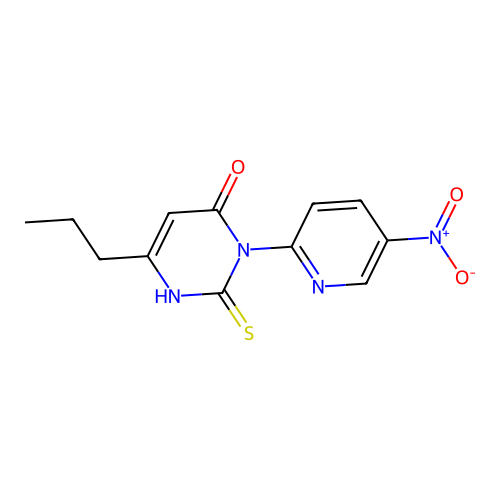 3-(5-nitropyridin-2-yl)-6-propyl-2-sulfanylidene-1H-pyrimidin-4-one structure